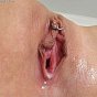 Closeup pierced clit