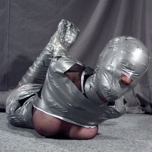 Lezdom tape bondage