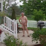 Man naked in public