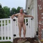 Mature man exposing