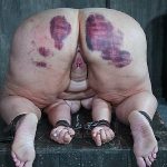 Mimosa tied to spank