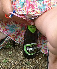 Bottle Fucking Nude In Public